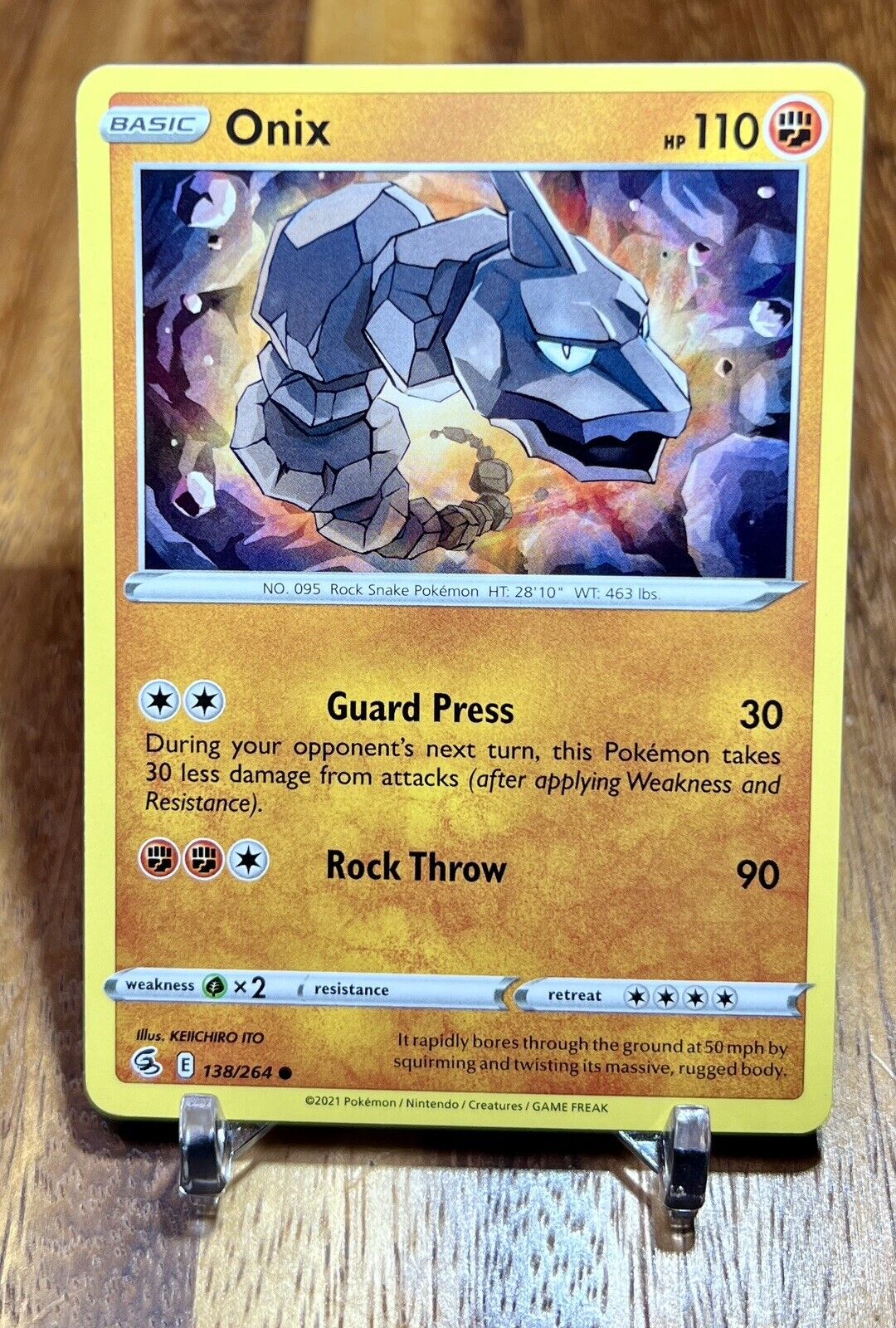 Onix 138/264 - NM / M - Fusion Strike Pokemon Card $2 Flat Shipping