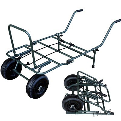 Delta Fishing Trolley Mini Packmass Carp Barrow Angelkarre Transportwagen Sha
