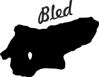 2x Auto Aufkleber ''Bled'' Slowenien / Slovenia 11cm (4.3'') Sticker Decal konturg.