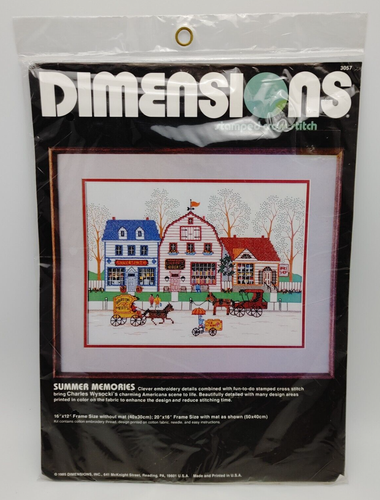 VTG Dimensions SUMMER MEMORIES Stamped Cross Stitch Kit #3057 Charles Wysocki