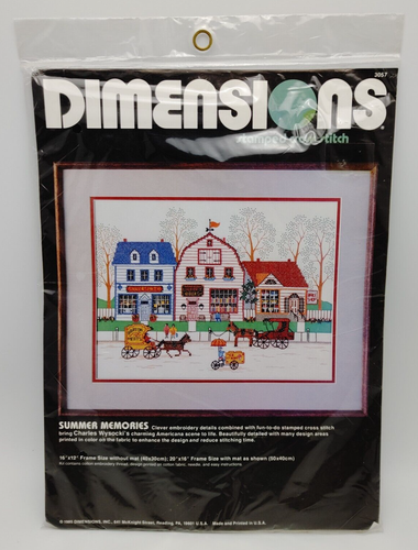 Vintage Dimensions SUMMER MEMORIES Stamped Cross Stitch Kit #3057    16" x 12" - Picture 1 of 4