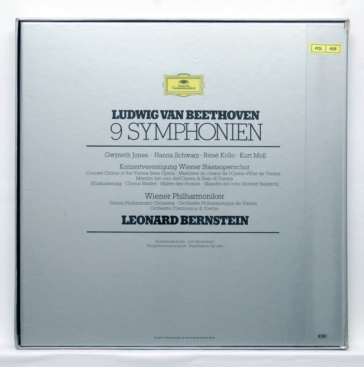 BEETHOVEN・BERNSTEIN 9 SYMPHONIEN Beethoven / Wiener Philharmoniker, Bernstein – 9 Symphonies