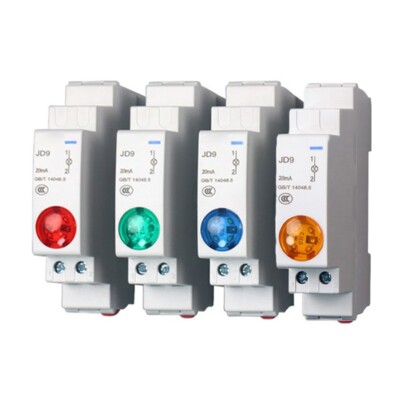 D-in Rail Mount LED Signal Lamp Series AC/DC 24V Indication-Pilot Lights JD9 New