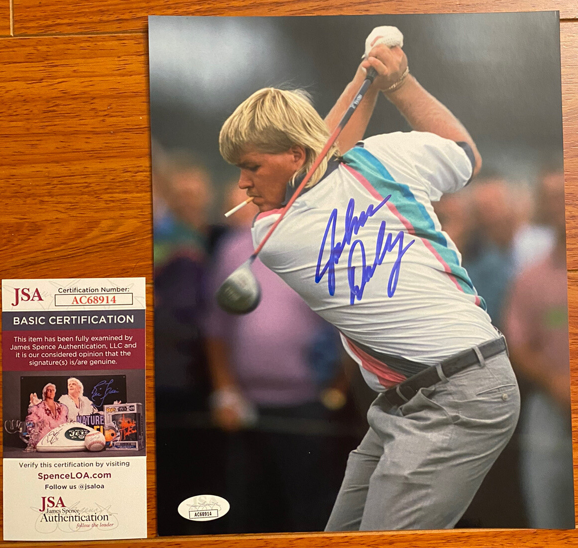 John Daly Autographed Signed 8x10 Photo Golf PGA JSA Cigarette USA Golf Great 