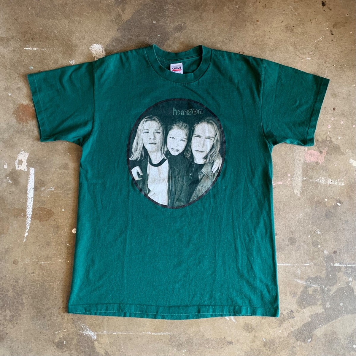 1990s VINTAGE 90s HANSON (THE BAND) MMMBOP PROMO T-SHIRT SZ L 