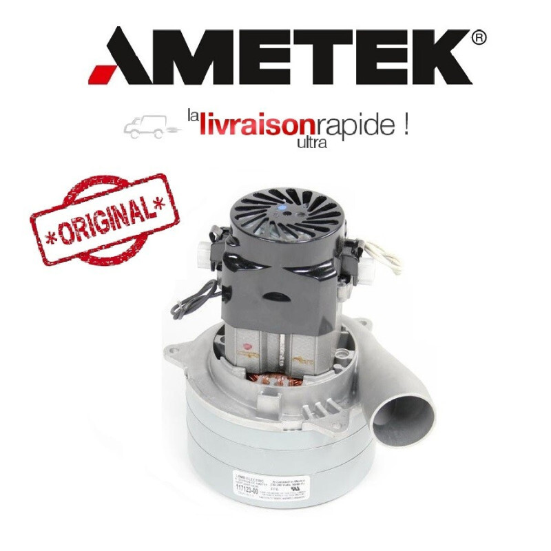 Moteur AMETEK LAMB 117123 robuste à double roulement à billes