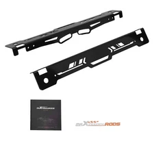 2X STAINLESS STEEL TOE ALIGNMENT TOOL PLATES, BLACK WITH HANGING HOLES