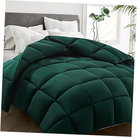 All Season Queen Size Bed Comforter - Cooling Goose Down Queen（88*88） Emerald