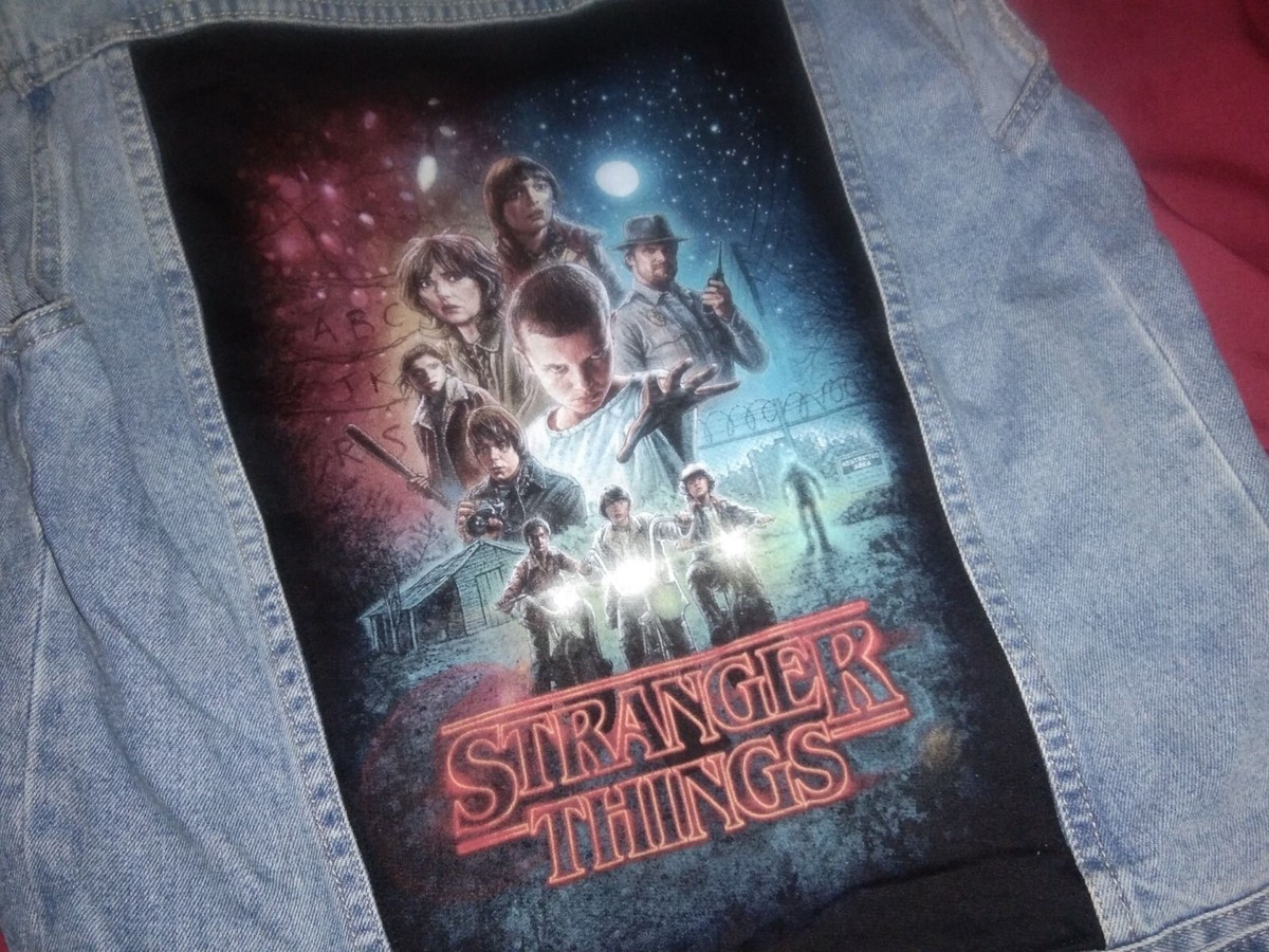 Stranger Things Denim Jacket custom sleeveless Netflix scifi movie