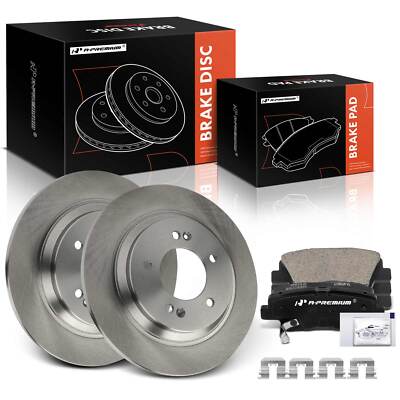 A-Premium Rear Disc Brake Rotor & Ceramic Pad for Hyundai Sonata 2015 Kia Optima