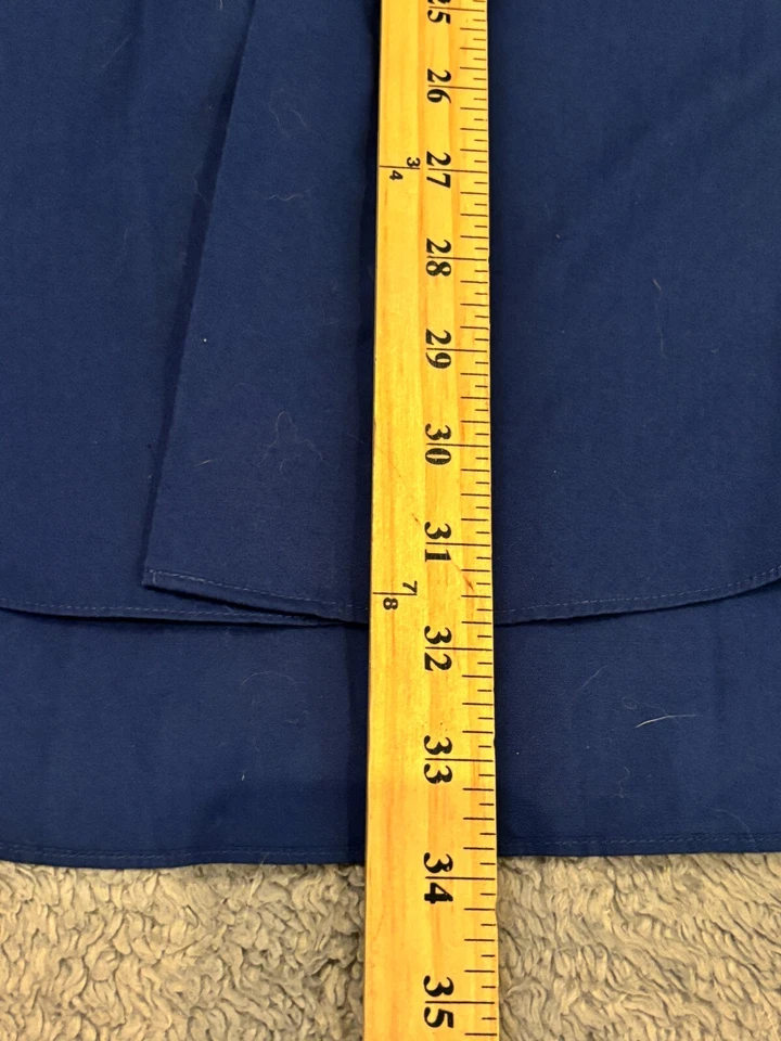 Camisa de vestir Bergamo New York para hombre grande ajustada azul manga larga botón carrera Foto 4 de 4