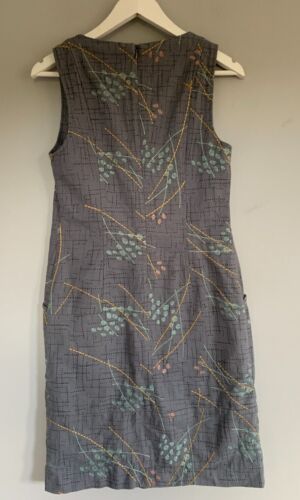 White Stuff Grey Embroidered Sleeveless Shift Dress with Pockets UK 8 Day Smart - Picture 2 of 5