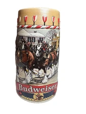 1986 Anheuser Busch Budweiser Clydesdales Tradition Holiday Stein Mug