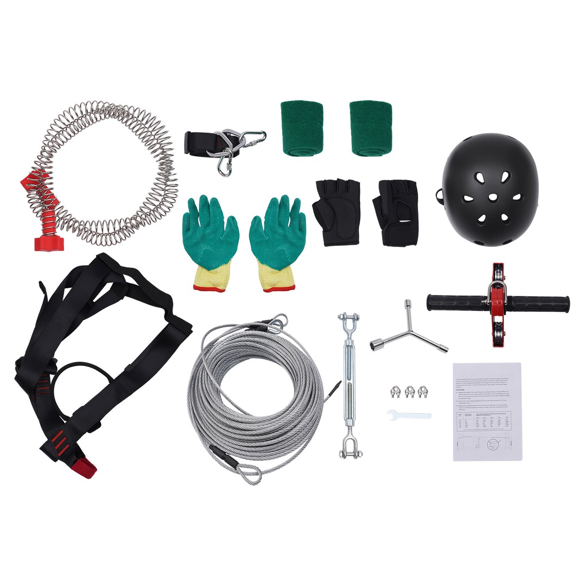 高年式 キッズ バートン custom small ZIPLINE 3点セット 120Ft Zip Line Kit for Kids Adult Up to 330lb w/ Spring Brake