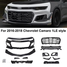 Front Bumper Grille Cover For Chevy Camaro 1LE Style 2016-2018 Primed Black