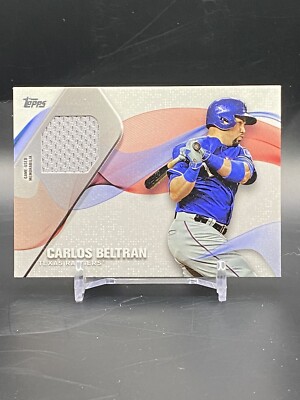 2017 Topps Carlos Beltran Game Used Jersey Texas Rangers Baseball