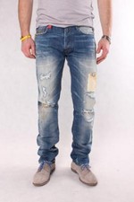 REPLAY M909Y 118 270 010 JENNON, Blaue Jeans, Destroyed Effekte, Herren Hose