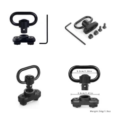 US 1 Pack 1.25" QD Sling Swivels Mounts for MLock Rail System or Fit Two Point