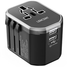 LENCENT International Universal Travel Adapter US UK EU AU Converter Plug 2 USB