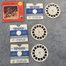 Vintage 1955 VIEWMASTER Buffalo Bill Jr 3 Reels Set w/Original Sleeve 965 Cowboy