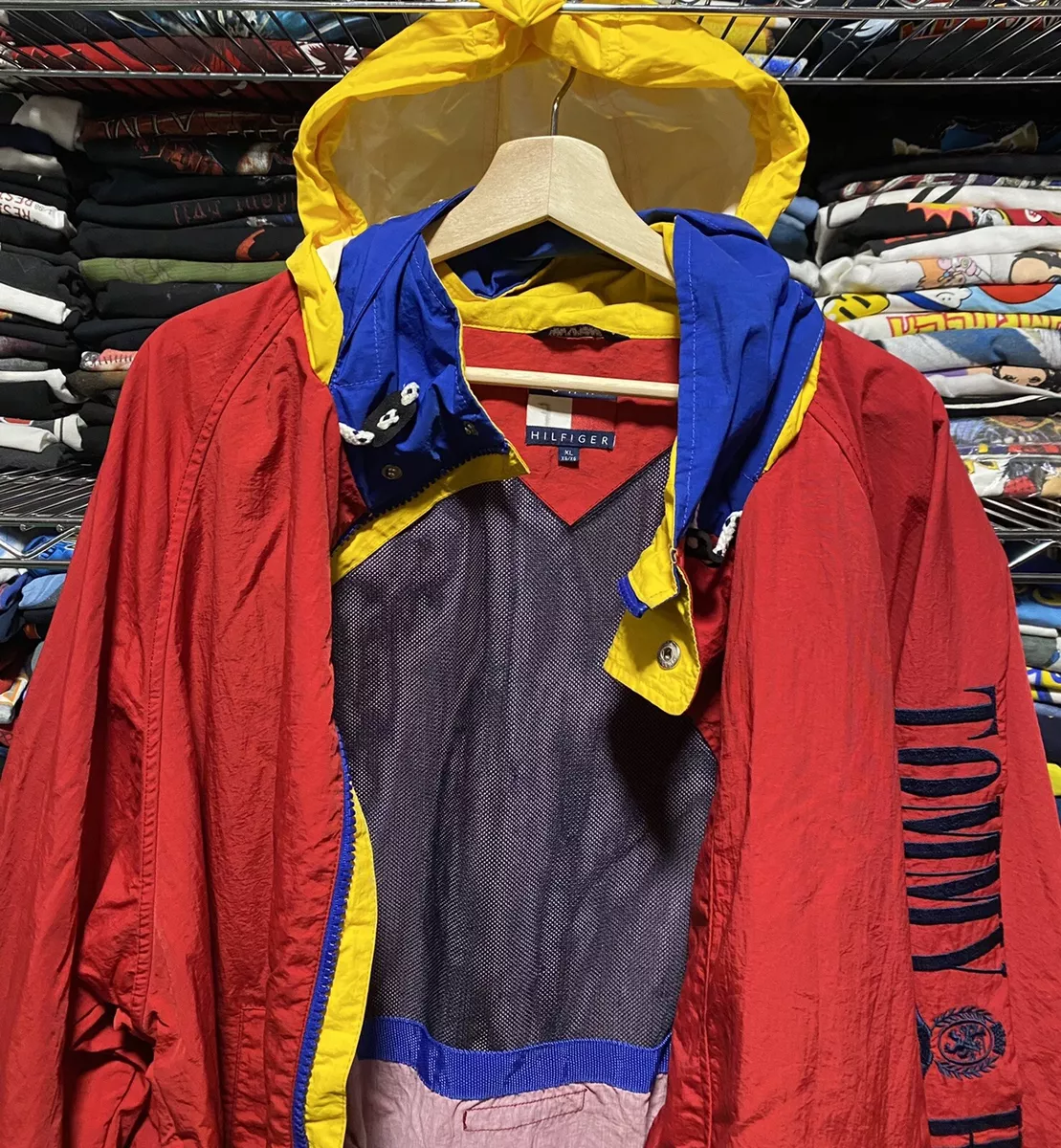 Tommy hilfiger spellout jacket clearance