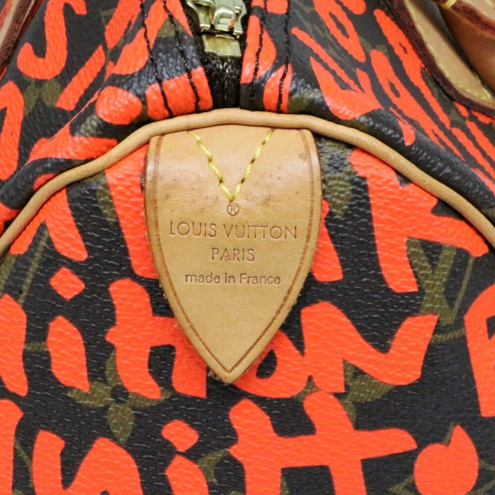 Auth LOUIS VUITTON Bag Handbag Monogram Graffiti Speedy 30