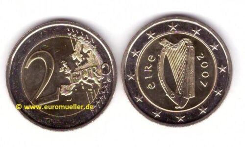 Irland 2 Euro Kursmünze  2007 - Keltische Harfe - unc.  - Bild 1 von 1