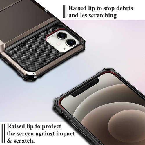 5 Card Shockproof Rugged Wallet Phone Case For iPhone 16 Pro 15 14 13 12 11 XR 7 - Picture 5 of 42