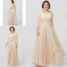 Champagne Lace Elegant Mother of the Bride Dresses Plus Size Evening Gowns