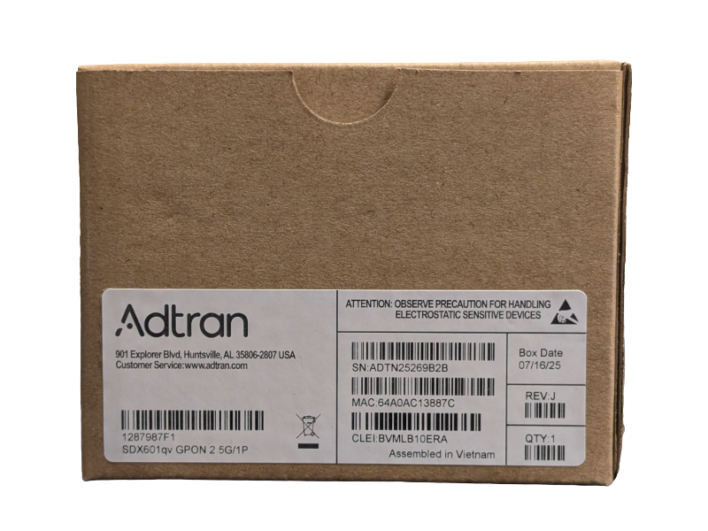 Adtran 1287987F1-SDX 601QV GPON Simple ONT-GPON Optical (ITU-T G