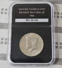 New Listing1964 Uncirculated 90% Silver Kennedy Half Dollar PCS Stamps & Coins 50C