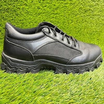 Rocky Alpha Force Mens Size 9.5 Black Athletic Leather Lace Up Oxford Work Shoes