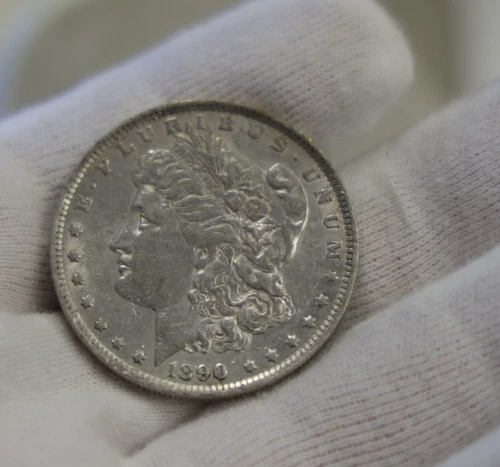 1890 O US Morgan Silver Dollar $1 XF (Cleaned, Retoned)