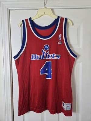 Champion Washington Bullets Chris Webber #2 Red Basketball Jersey Adult Size 44