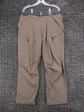 Rohan Trailblazers Pants Mens 36x29 Brown Belted Cargo Tech Stretch Gorpcore