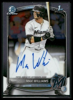 2025 Bowman Draft Max Williams #CPA-MWI Marlins Autographs