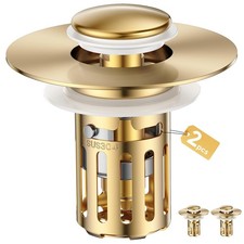 Bathroom Sink Stopper Heavy-Duty All-Metal 1.1" to 2.36" Fit - Anti-Clog