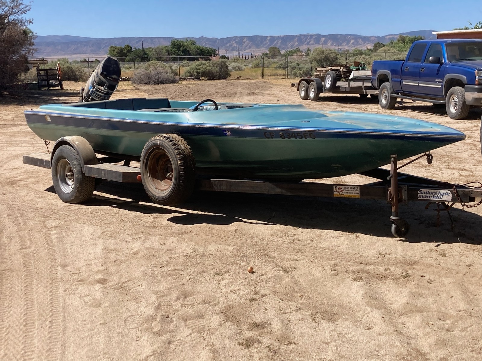 1974 Wriedt 19' Fishing Boat w/ Trailer & Title