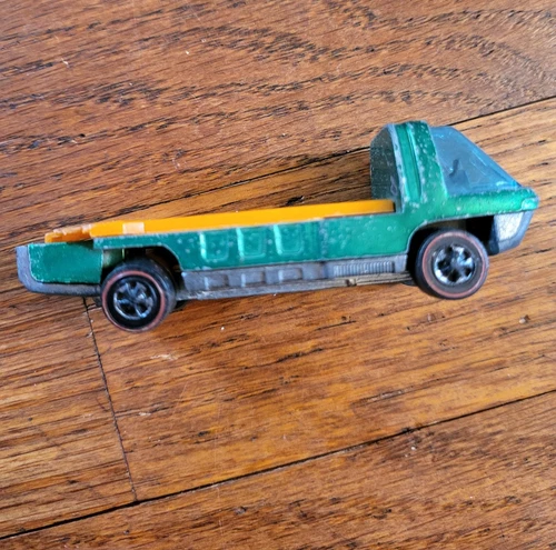 Hot Wheels Redline 1969 Heavyweights Dump Truck GREEN Hong Kong Mattel T3