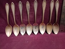 8pc ONEIDA Community plate SHERATON TEASPOONS 6" NO  MONOGRAM