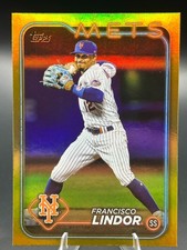 2024 Topps Base Set Series 2 #650 Francisco Lindor Gold Rainbow Foil SP Mets 