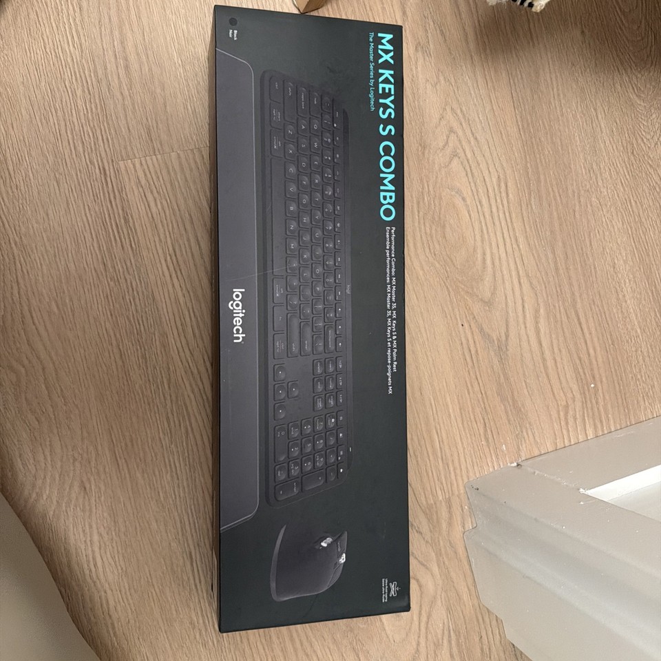 Logitech MX Keys S Combo - Performance Wireless Keyboard and Mouse with PalmRest