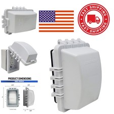 Durable Weatherproof Outlet Cover Horizontal Vertical Use White 3.25 Inch