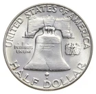 Choice Unc 1963-D Franklin Half Dollar Gem BU From Original Roll