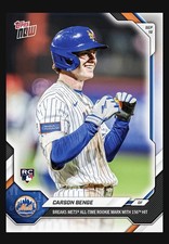 2026 TOPPS NOW 693 - CARSON BENGE - METS ROOKIE HIT RECORD RC *PRESALE*