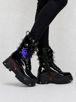 Anthony Wang Blackest Night Patent Spatter Cyber Punk Goth
