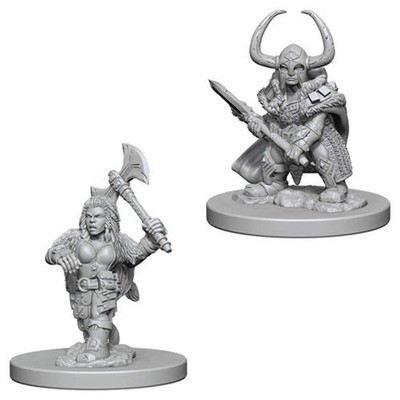D&D Nolzur's Marvelous Miniatures: Unpainted Minis- Wave 4- Dwarf Female Barbari