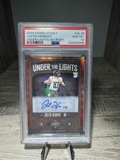 2020 Panini Legacy Under the Lights Auto Justin Herbert Ruby RC 10/20 PSA 10