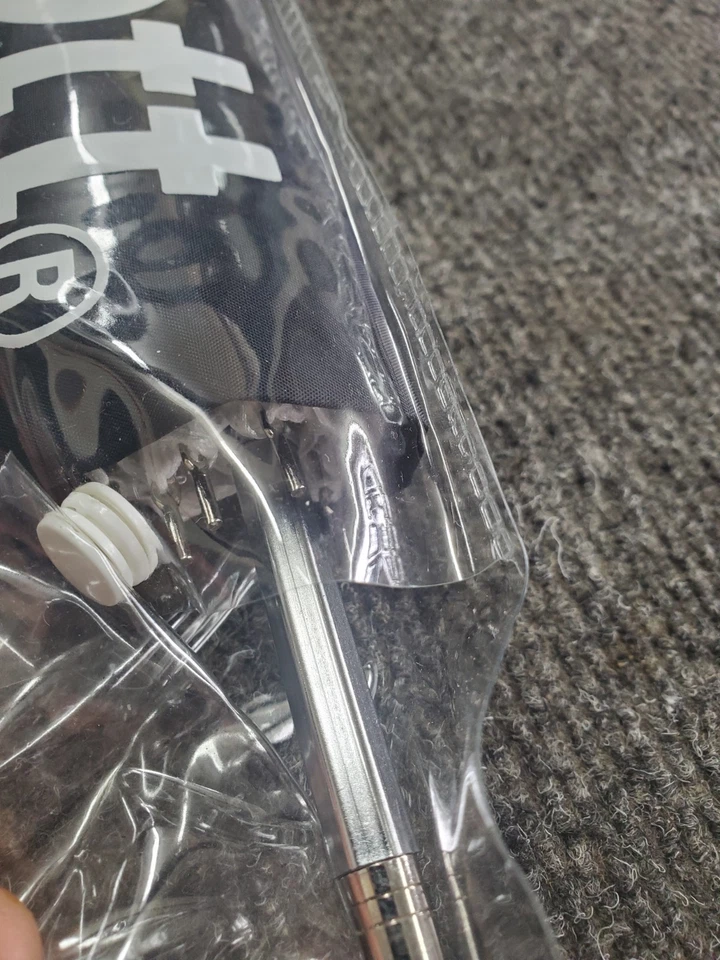 WESTCOTT 2011-43" Collapsible White Satin Umbrella w/Black Removeable Cover - Image 4 of 4