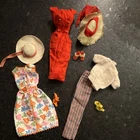 Vintage Barbie clothes& Accessories Lot Dress Pants Sweater Hat Shoes